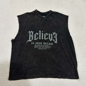 Riot Empire Believe In Your Dream Acid Wash Distressed Muscle Tank Top